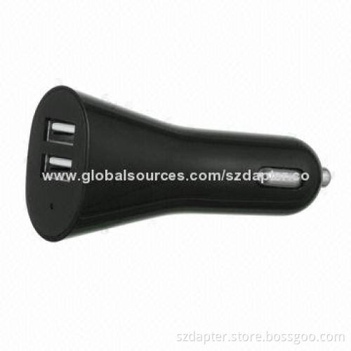 2.1A 2 Ports USB Car Charger with LED Power Light Indication, 2,100mAh Capacity